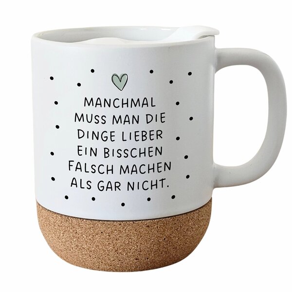 Tasse Kork Leg Los Geschenk, Mutmacher Kuestenglueck